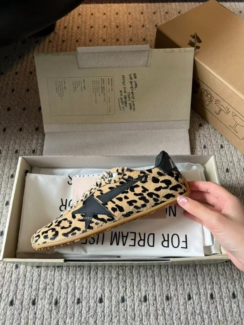 Golden Goose Marathon Speed Leopard Print Star Sneakers EU 39 - Picture 4 of 8